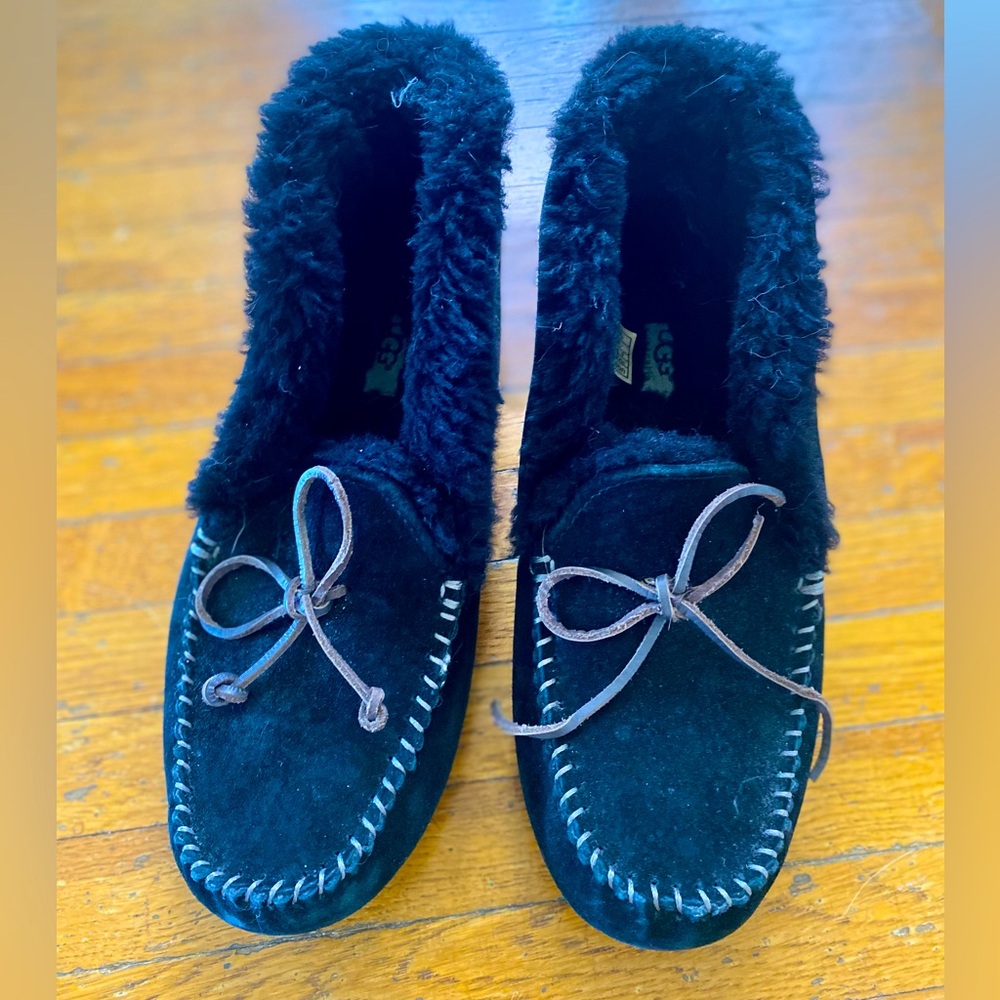 Black Ugg Moccasin Slippers